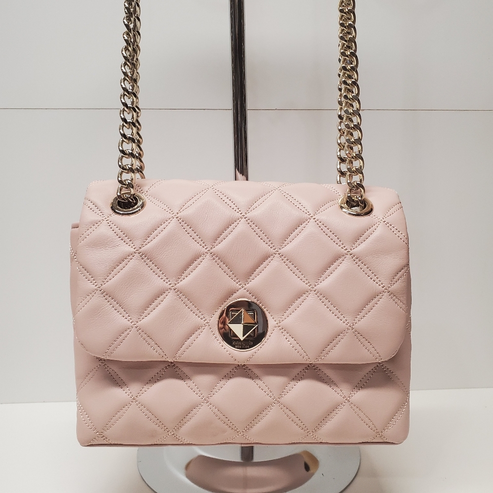 Kate Spade Pink Quilted Chain Shoulder Bag